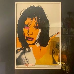 1989 Andy Warhol Foundation "Mick Jagger - 1975"  Offset Lithograph Print